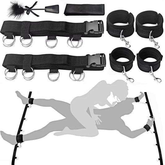 S&M Bed Bondage BDSM Bondage Kits Erotic Toy Restraint Set Sex Toys for Women Couple Binding Whip Anal Plug Handcuffs Adult Game