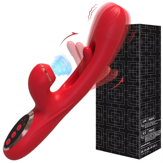 Tapping Flapping Vibrator for Women Clitoris Clit Sucker Stimulator Powerful Sex Toy Woman Female Rabbit Sucking Vibrators