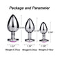 Anal Plug Heart 3 Sizes Stainless Steel Crystal Anal Plug Removable Butt Plug Stimulator Anal Sex Toys Prostate Massager Dildo