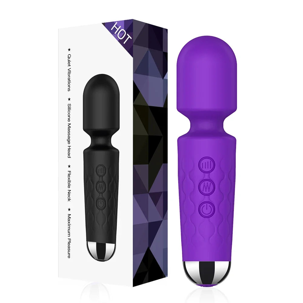 20 Speeds Powerful AV Vibrator for Women Nipple G Spot Clitoris Stimulator Magic-Wand Dildo Female Masturbation Adult Sex Toys