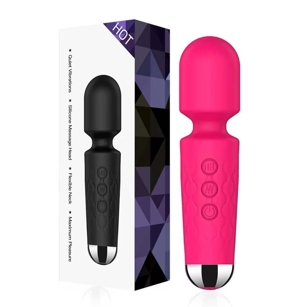 20 Speeds Powerful AV Vibrator for Women Nipple G Spot Clitoris Stimulator Magic-Wand Dildo Female Masturbation Adult Sex Toys